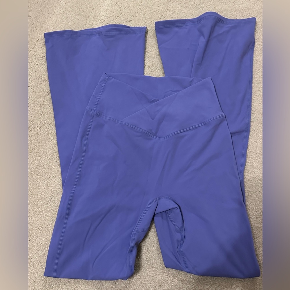 Buffbunny Women's High-Waist Flare Leggings in Periwinkle